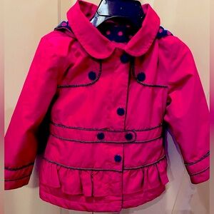 London Fog 2T. Rain Coat with Fleece liner. Adorable Toddler